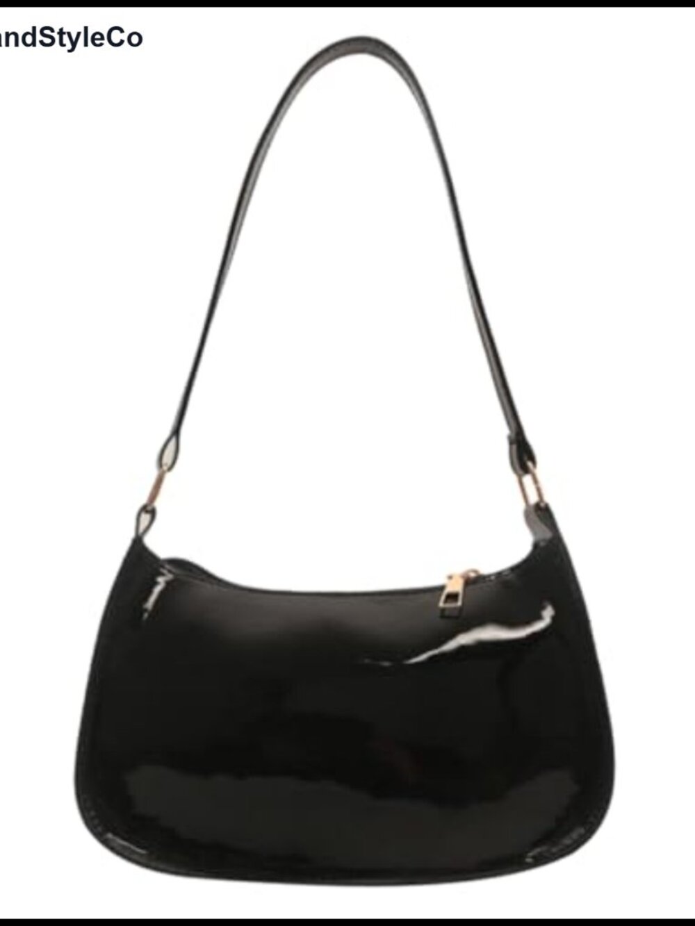 Patent Leather Clutch Purse Shiny Evening Handbags for Women Armpit Shoulder
